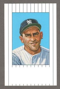1990 Ron Lewis 1961 New York Yankees /10,000 Yogi Berra #8, size 3-1/2 x 5-1/2"