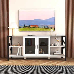 TV Stands for Living Room, Industrial TV Stand for Bedroom Furniture, Farmhouse - Picture 1 of 11