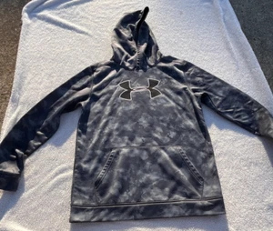 Under Armour Hoodie Youth XL YXL Dark Gray Light Gray Pullover Hooded Sweatshirt - Picture 1 of 4