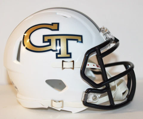 2019  Georgia Tech Yellow Jackets Custom Riddell Mini Helmet vs Georgia Cover