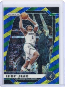 Anthony Edwards 2024-25 Panini Prizm #100 Choice azul verde y amarillo Prizm SP - Imagen 1 de 2
