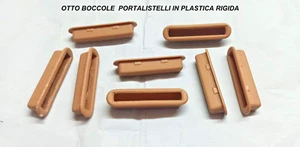 8 BOCCOLE, SUPPORTI, RICAMBIO PER DOGA, DOGHE IN LEGNO DI FAGGIO PER RETI - Foto 1 di 4