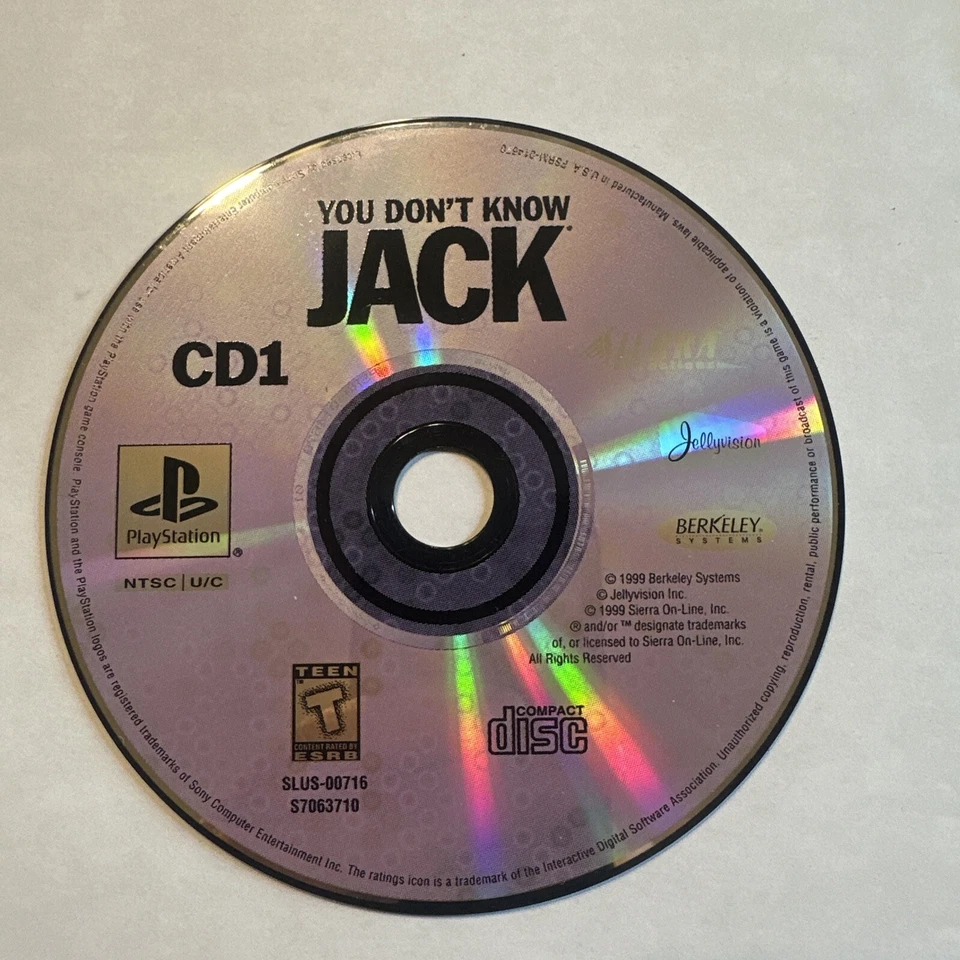 You Don't Know Jack (Sony PlayStation 1, 1999) - Image 1 of 1