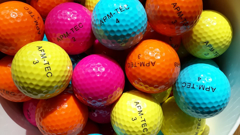 NEU Golfbälle bunt Turnierqualität, 432 Dimple APM-TEC Z-03 NEU