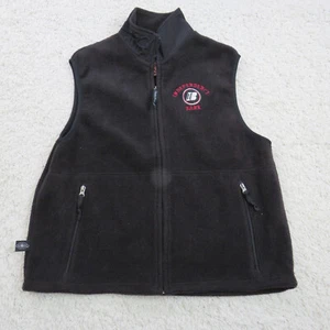 Charles River Vest Mens Small Black Fleece Full Zip Sleeveless Hike Hiking - Picture 1 of 14