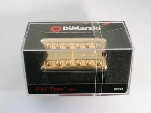 DiMarzio Regular Spaced PAF'Tron Neck W/Gold Cover & Creme Insert DP 293 - Picture 1 of 2