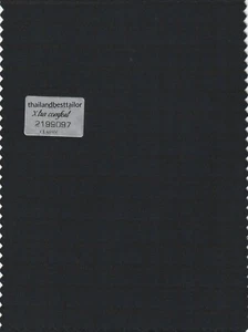 Black Suiting Fabric Best For Suit Pants 5 Yards Wool Mini Checked Cloth - Picture 1 of 2