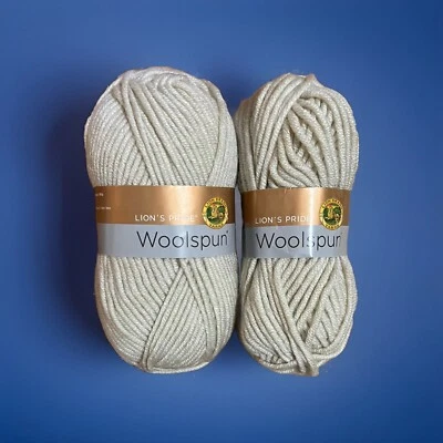 Lion Brand Lion’s Pride Woolspun Yarn LINEN #099 Beige, Full & Partial Skeins - Image 1 of 4