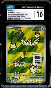 CGC 10 GEM MINT Pidgey 207/197 Illustration Rare Holo Pokemon Karte - Bild 1 von 2