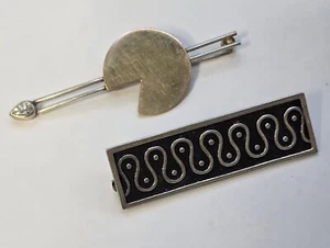 2x Preciosos Broches Vintage Plata 835 y 925 - Imagen 1 de 7