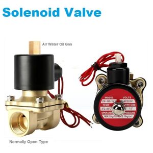 1/4"Electric Solenoid Valve 12V24V Pneumatic Valve Normally Opened N/O Water Air