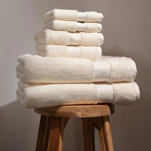 Bathroom Set 100% Organic Cotton Towel Luxury Of 6 Gots Certified Hotel Premium - Picture 1 of 7