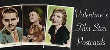VALENTINES - 1930s Sepia/Hand Coloured/Tinted ☆ FILM STAR ☆ Postcards