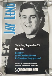 Vintage Original Print 1995 Jay Leno Event Concert Poster Live, Assembly Hall - Picture 1 of 7