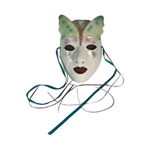 Vintage Vandor Pelzman Wall Mask 1983 Hand Painted Butterfly Glamour Regency - Picture 1 of 10