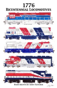 Póster de Locomotoras del Bicentenario #4 11""x17"" Póster firmado por Andy Fletcher - Imagen 1 de 1