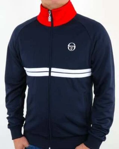 Sergio Tacchini Dallas Track Top in Navy - retro tracksuit 80s Master Star Orion - Picture 1 of 4