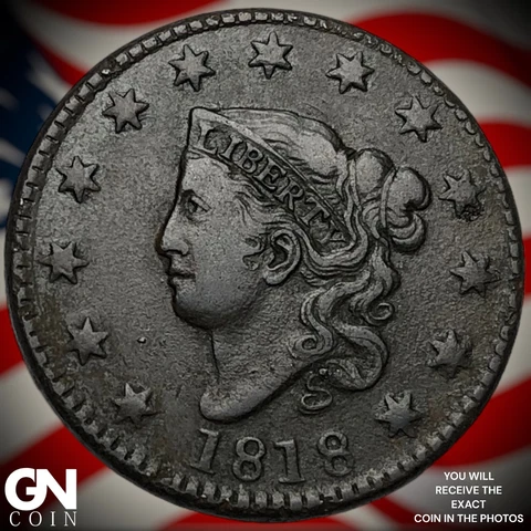 1818 Coronet Head Large Cent  Q3620 Cover
