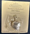 Hallmark Motherhood HEART 2003 Keepsake Pendant Token Charm Ornament Silver Plat