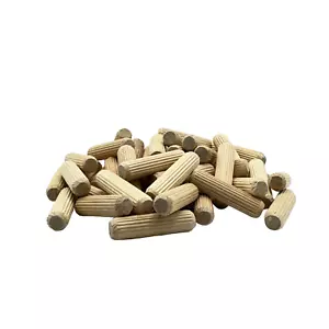 Madera de rinoceronte - 3/8" x 1 1/2" - 50 PK pasadores de madera secados al horno, estriados, biselados - Imagen 1 de 6
