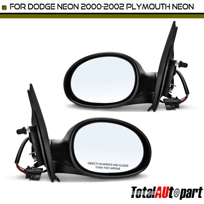 2x Espejo retrovisor con ajuste eléctrico de vidrio térmico para Dodge Neon 2000-2002 Plymouth Neon Foto 1 de 4