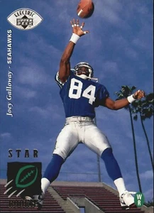1995 Upper Deck Electric Silver Seattle Seahawks Football Card #8 Joey Galloway - Picture 1 of 2