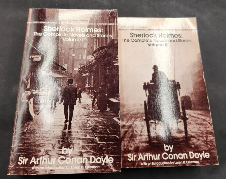 Vtg The Complete SHERLOCK HOLMES 2 Vol. PB Book Set 1930, Sir Arthur Conan Doyle Foto 1 de 3