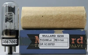 EZ35 6X5 5852 Mullard Black Base Made in GT.Britain Amplitrex tested #3087001 - Picture 1 of 8