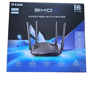 D-Link DIR-X1550 EXO AX AX1500 Mesh Wi-Fi 6 Router Schwarz -Retoure - Bild 1 von 1