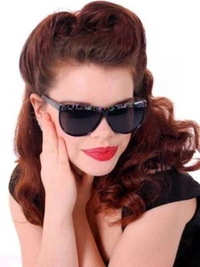 vtg RETRO Women's Sunglasses Aviator 80s Purple/Green Pearl Top Jaclyn Smith - Picture 1 of 5