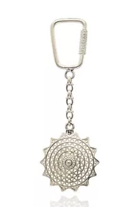 Handmade Filigree Keychain Made of 925 Sterling Silver, Telkari Key Ring - Picture 1 of 3