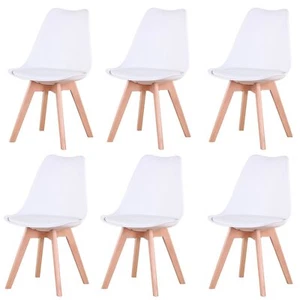 Pack 6 sillas de comedor, silla diseño nórdico con asiento acolchado, Beench - Imagen 1 de 11