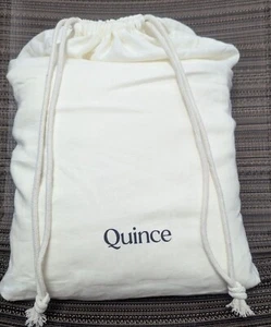Quince 100% European Linen Double Flange Duvet Set Ivory Full/Queen -NEW- - Picture 1 of 8