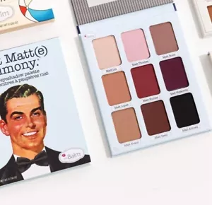 NEW Meet Matte Trimony Eyeshadow Palette Full Size Mirror theBalm Cosmetics - Picture 1 of 3