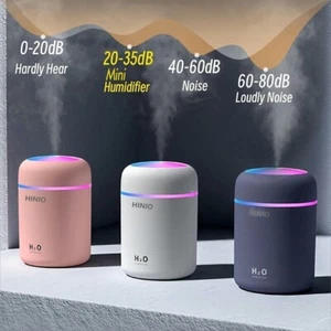 300ml Portable USB LED Car Home Humidifier Aroma Oil Diffuser Mist Purifier - Picture 1 of 16