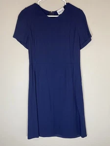 Bimba Y Lola Dress Womens Blue Short Sleeve Knee Length Exposed Zipper MEDIUM - Picture 1 of 5