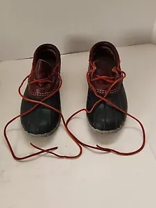 LL Bean Damenstiefeletten Leder niedrig gefüttert Gummischuh Ente Größe 6M - Bild 1 von 16