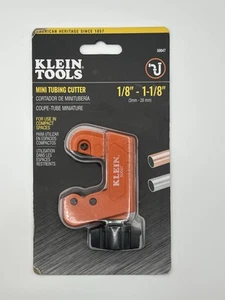 Klein Tools 50047 Mini Tubing Cutter 1/8”- 1-1/8” Capacity Copper Aluminum Pipe - Picture 1 of 3