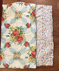 Pioneer Woman Vintage Floral Pillow Sham Set of 2 King Size Cotton 20x36 - Picture 1 of 11
