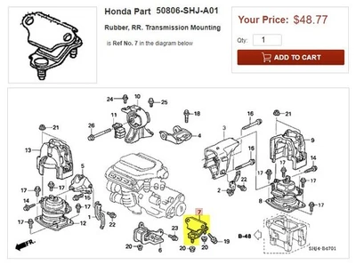 Montaje de transmisión trasera Honda (Honda Odyssey 2005-2006) Foto 1 de 4