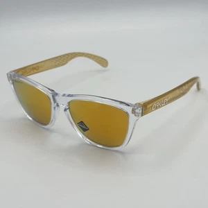 Occhiali da sole Oakley Frogskins personalizzati trasparenti serie Mbappe Prizm 24k lenti polarizzate - Foto 1 di 7