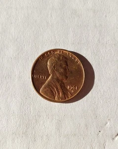 1961 D Penny L On Rim Error- Very Good Circulated condition- Refer to pictures. - Picture 1 of 5