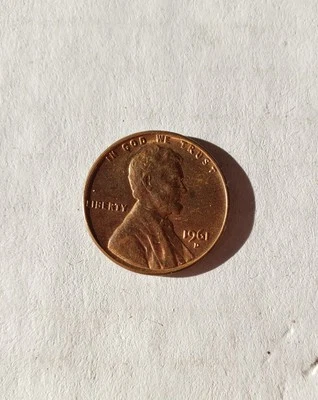 1961 D Penny L On Rim Error- Very Good Circulated condition- Refer to pictures. - Image 1 of 4