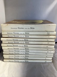 Vintage Illustrated Stories From The Bible 1980s Complete Book Set Lot W Tapes - Picture 1 of 6