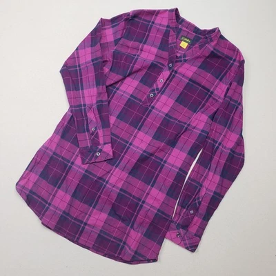 Camisa túnica rosa/púrpura de franela para mujer Cabela talla L ¡¡EXTREMADAMENTE RARA!!! Foto 1 de 4