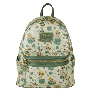 Loungefly Disney Tinker Bell Mini Backpack Clovers Pattern Peter Pan Bag New - Foto 1 di 5