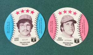 1976 BASEBALL CARD LOT 2 SWEET WILLIAM DISC PHILADELPHIA PHILLIES LUZINSKI, BOWA - Picture 1 of 2