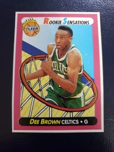 Dee Brown Boston Celtics RC 1991 Fleer Wheaties White Border WOW - Picture 1 of 2