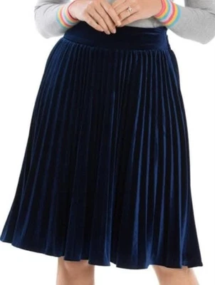 REVIEW Blue Velvet Radiant Pleated Skirt SIZE 16 - Image 1 of 4