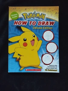 Pokemon How To Draw Pokemon Deluxe Version Neu & Komplett mit 2 Blatt Stickern - Bild 1 von 24